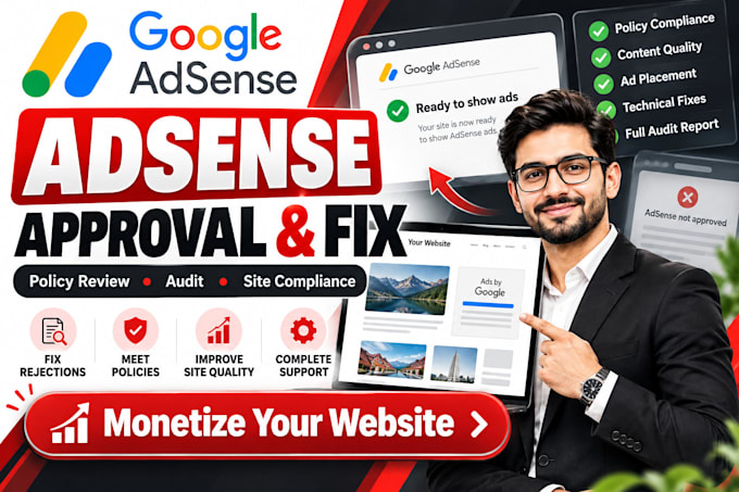 fix google adsense rejection, audit your website and help with approval