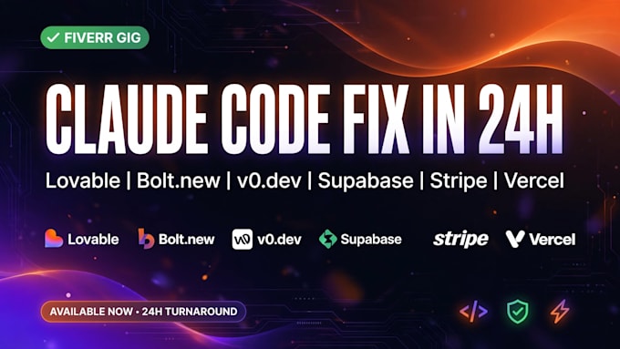 fix lovable boltnew and claude code bugs and deploy to vercel