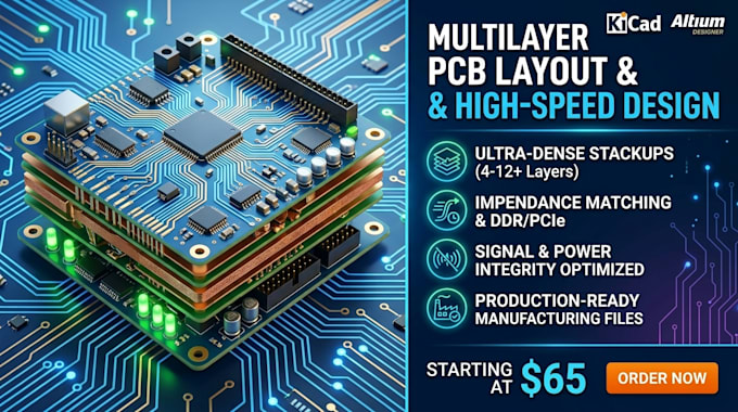 design multilayer pcb layout and high speed circuit design