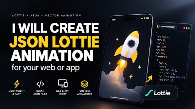 create json lottie animation for your web or app