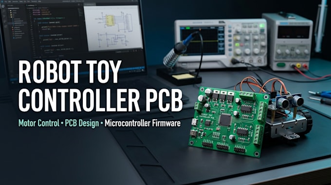 design robot toy controller pcb, motor control circuits and microcontroller firm