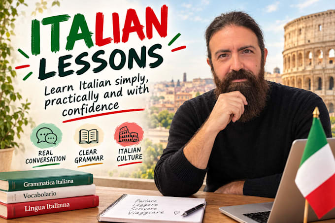 teach you conversational and practical italian with personalized lessons