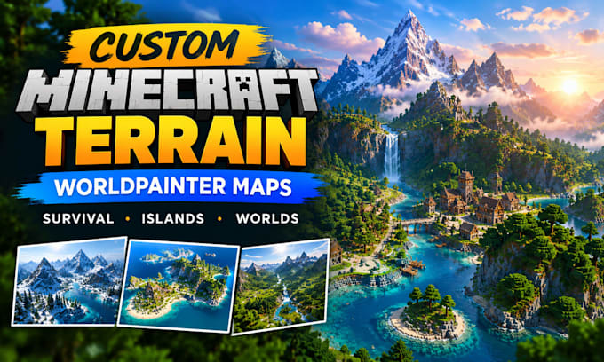 create minecraft worldpainter terrain and custom survival maps