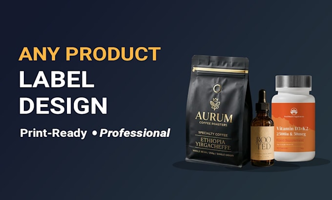 design, redesign product labels ready for printing and packaging