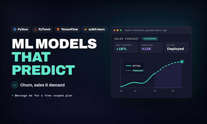 build machine learning models to predict sales, churn and trends