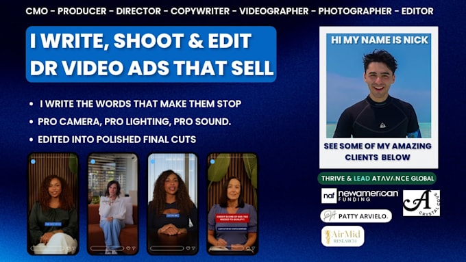 script, film, and edit direct response video ads that convert