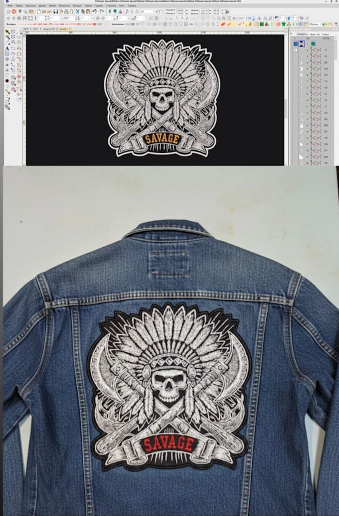 do professional embroidery digitizing for cap logo and jacket back