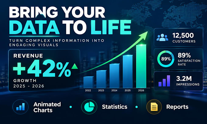 create professional animated infographics and statistics videos