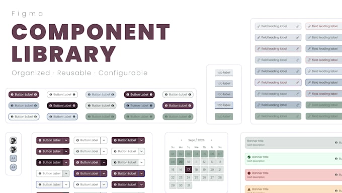 organize your figma components into a reusable library