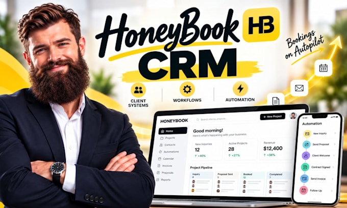set up honeybook CRM and automate client onboarding