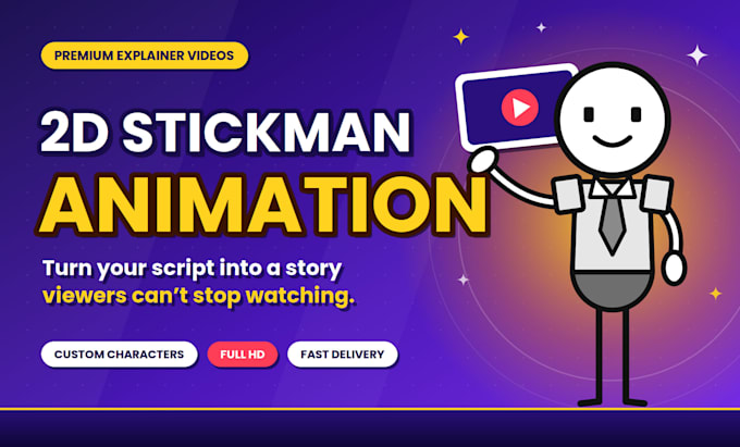 create 2d stickman animation stick figure explainer video animation