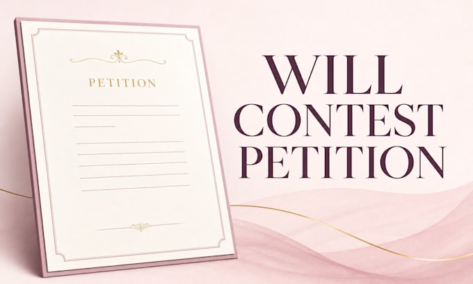 prepare your will contest petition and supporting legal documents