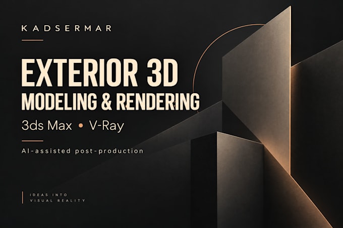 create exterior 3d models and vray renders in 3ds max
