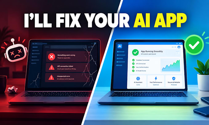 fix bugs and finish your base44, lovable or bolt app
