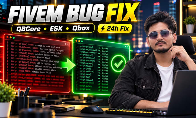 fix fivem server bugs, lua errors and crashes for qbcore, esx