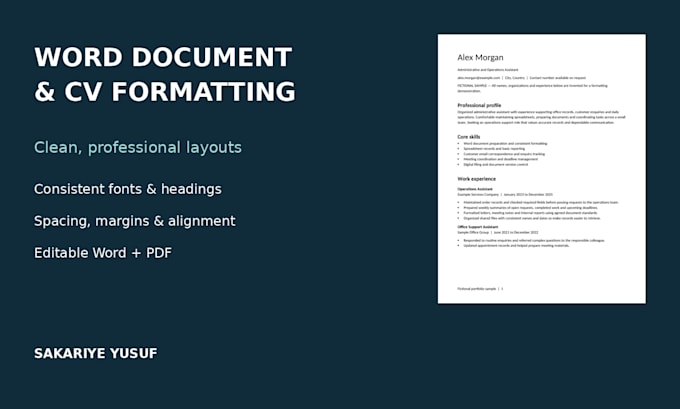 format your word document or CV into a clean professional layout