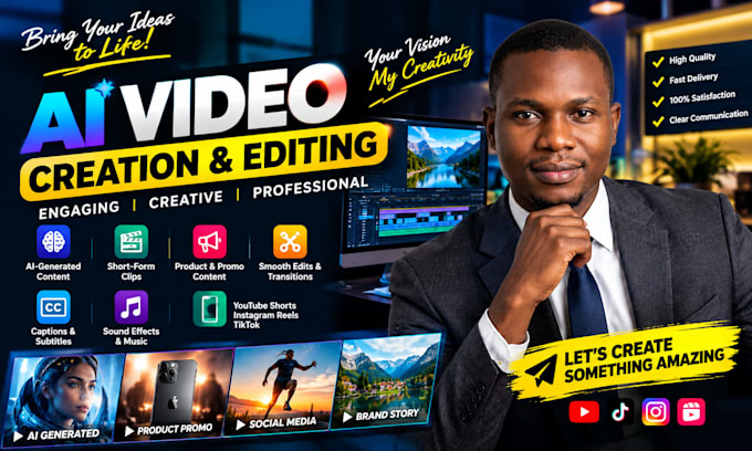 create ai generated videos and edit short videos