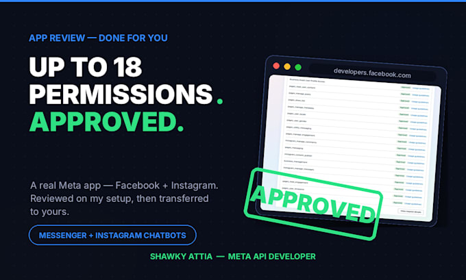 deliver an approved meta app for your facebook and instagram chatbot