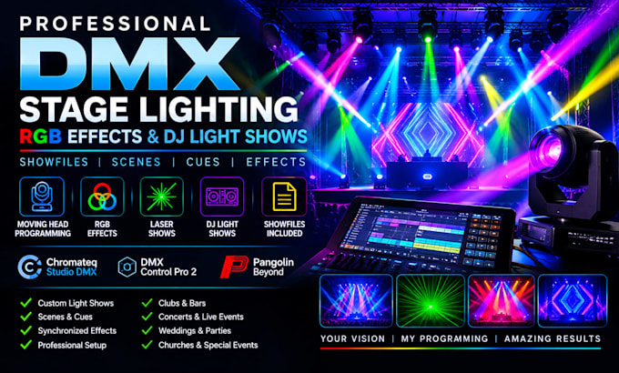 program professional dmx stage lighting rgb effects and dj light shows showfiles