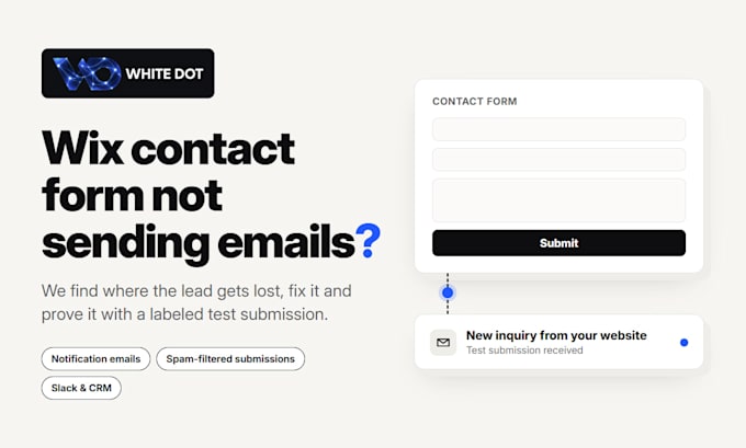 fix your wix contact form not sending emails or lead notifications