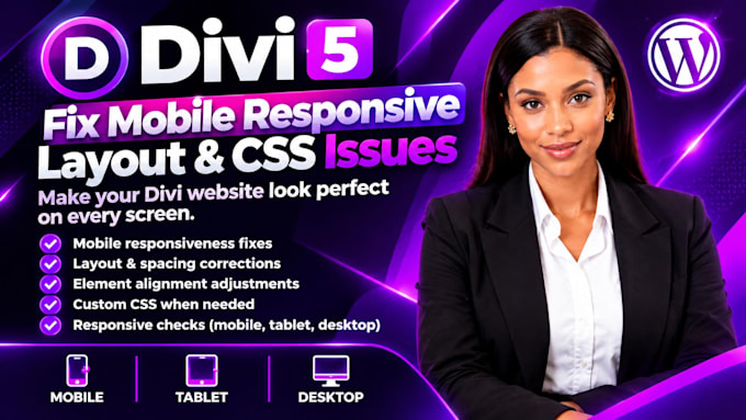 fix divi mobile responsive layout and CSS issues
