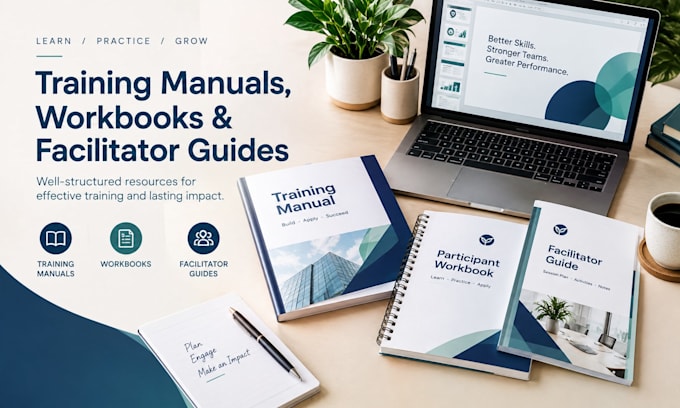 create training manuals, workbooks and facilitator guides