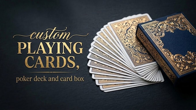 design custom playing cards, poker deck and card box