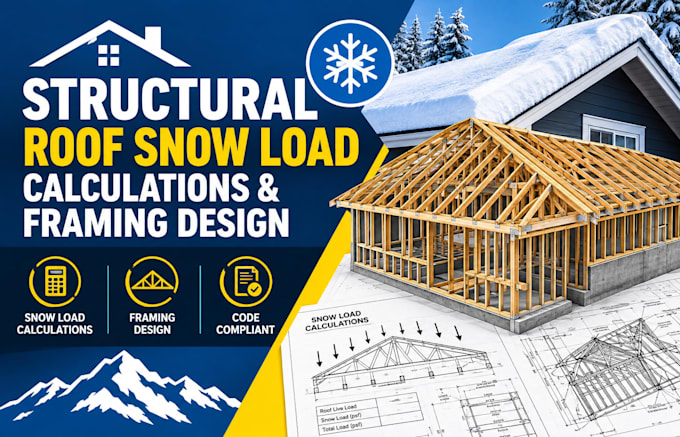 do structural roof snow load calculations and framing design