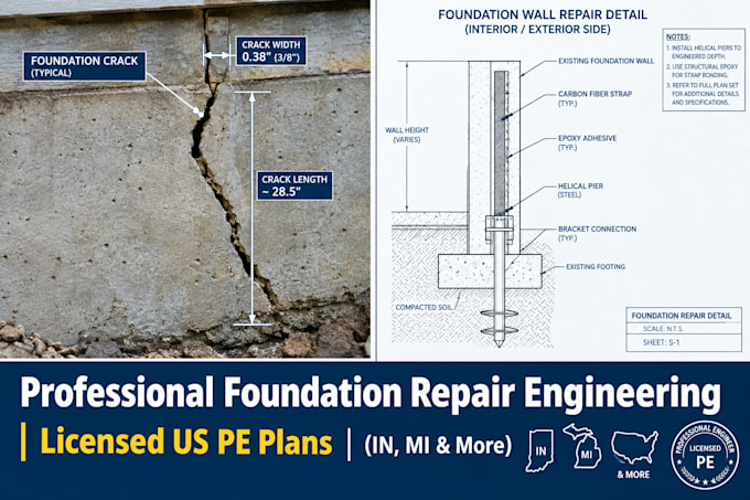 provide structural engineering and foundation repair plans
