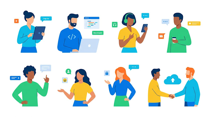 create clean vector illustration for website or app