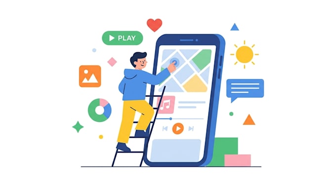 create unique modern flat vector illustration