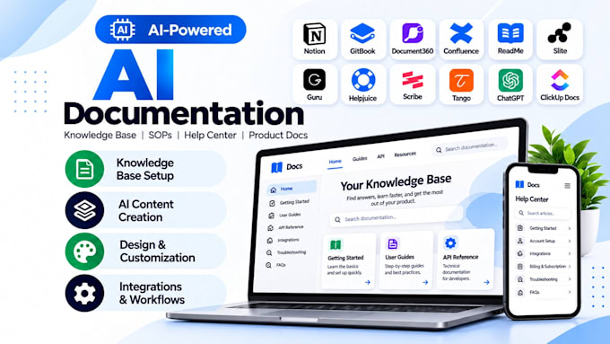 setup ai documentation via gitbook mintlify readme document360 scribe docuwriter