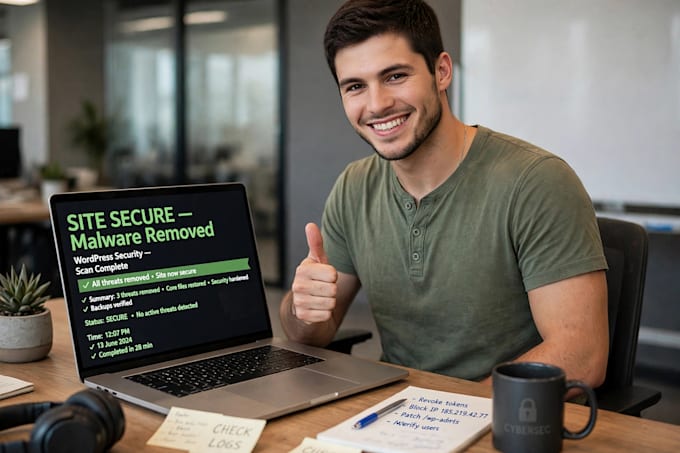 fix hacked wordpress, remove malware and restore site