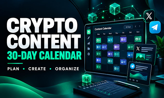 create a crypto and web3 social media content calendar