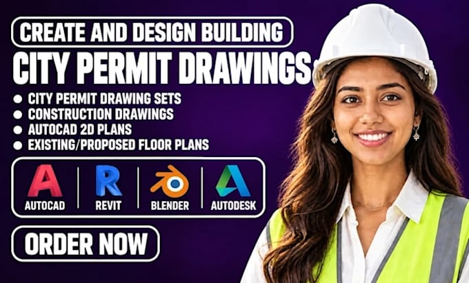 create building permit drawings and autocad 2d construction plans