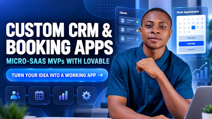 build a custom niche CRM booking system or micro saas web app using lovable