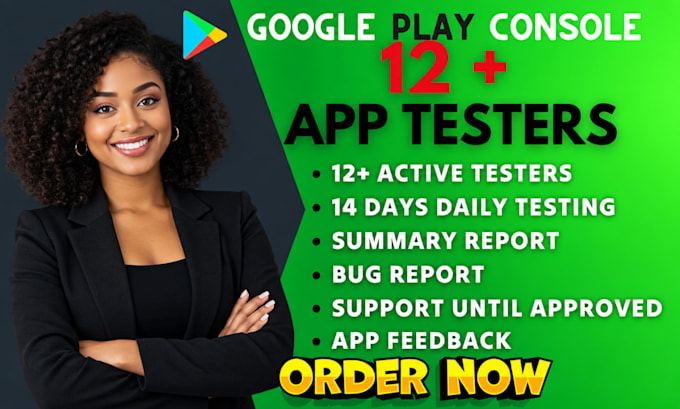 provide 12 tester google play testers android app testing beta testing