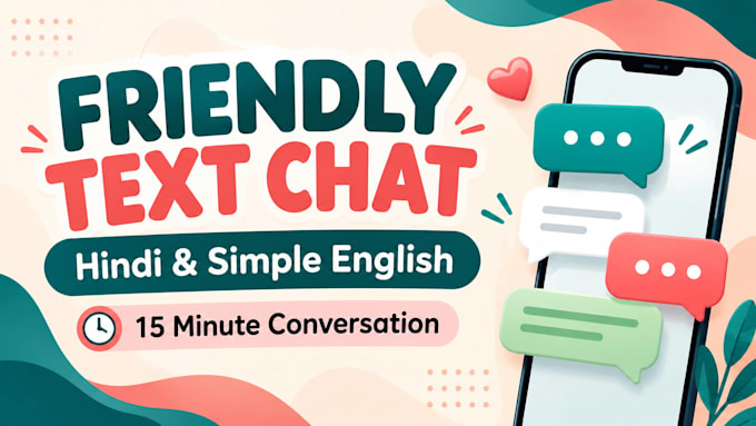 be your friendly hindi text chat partner