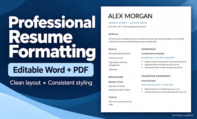 format your resume in word with a clean professional layout