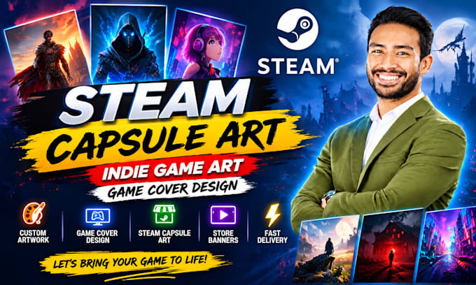 design custom steam capsule art for your indie game