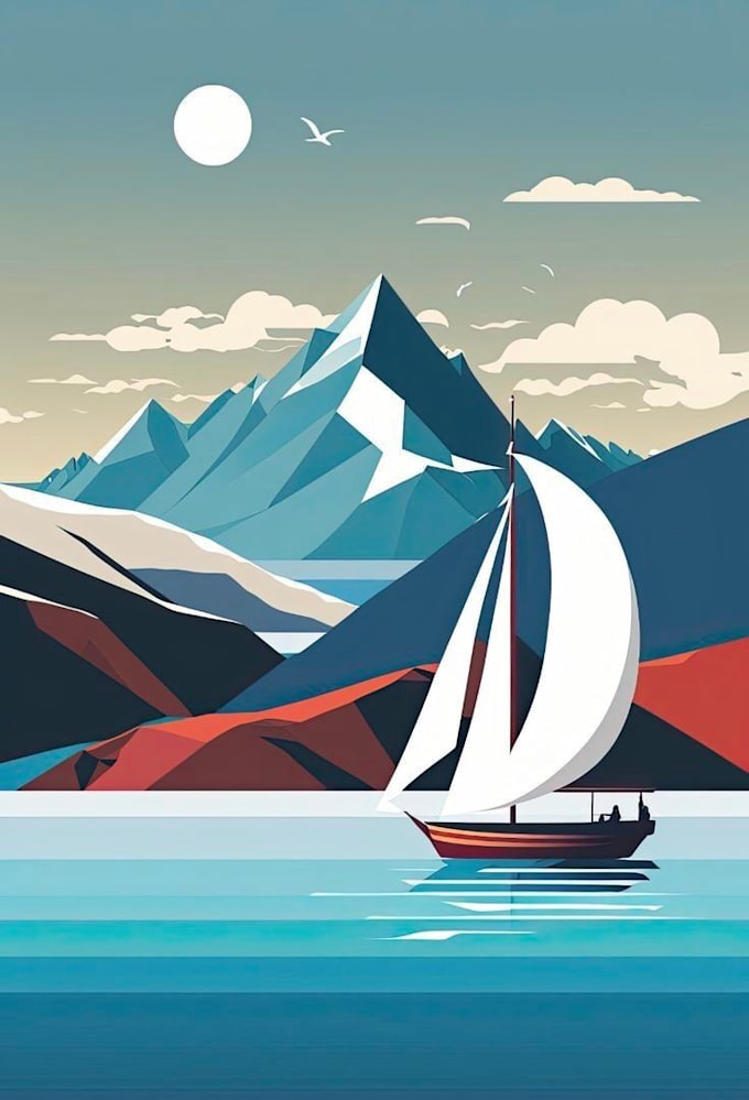 draw your boat into vector illustration