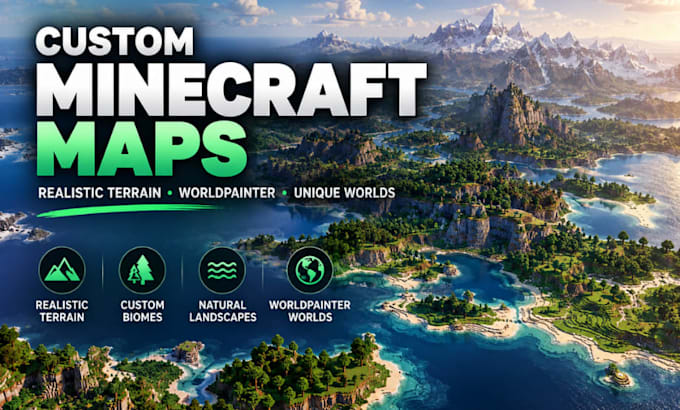 create realistic minecraft maps, terrain and worldpainter worlds