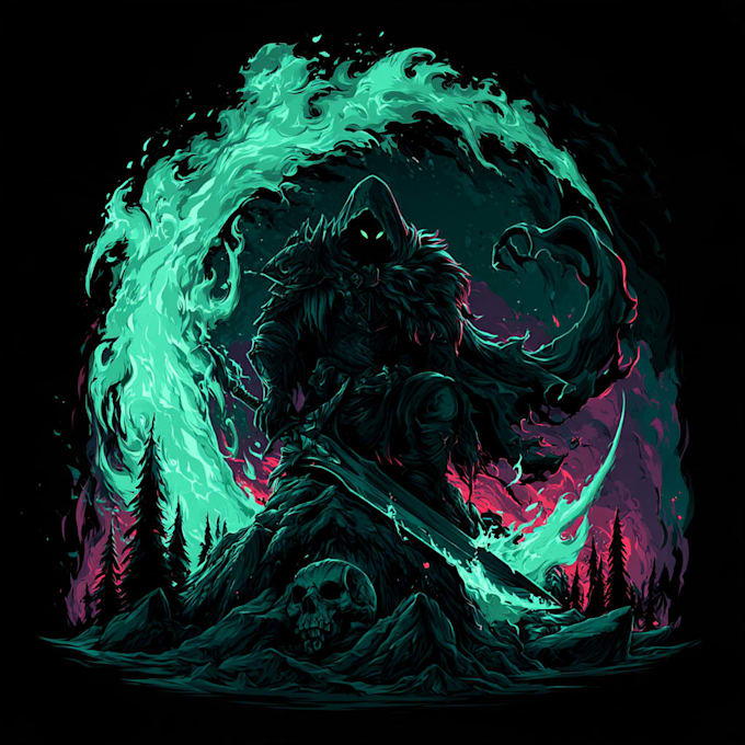 create an fantasy logo design artwork