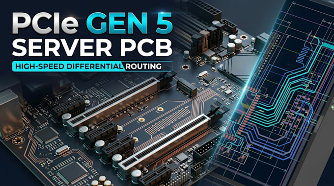 design pcle gen 5 server pcb with high speed differential routing