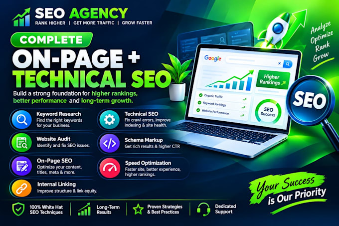 provide our agency complete on page and technical seo