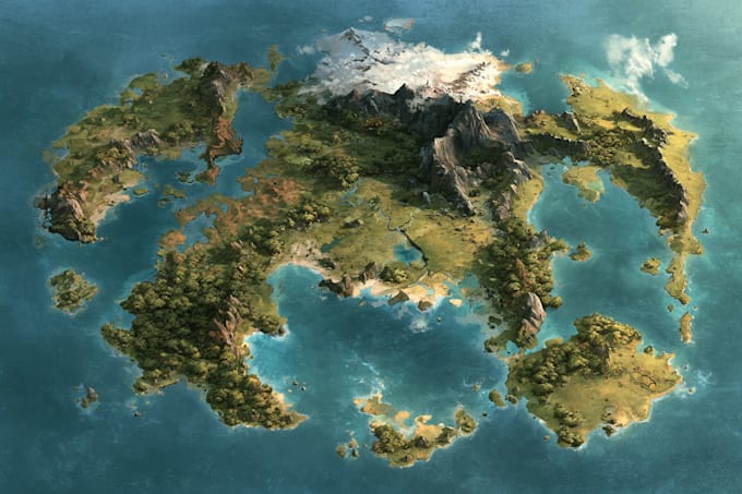 illustration fantasy map illustration