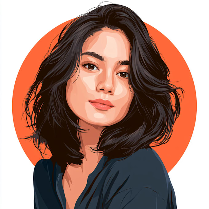 draw a detailed vector portrait art from your photo