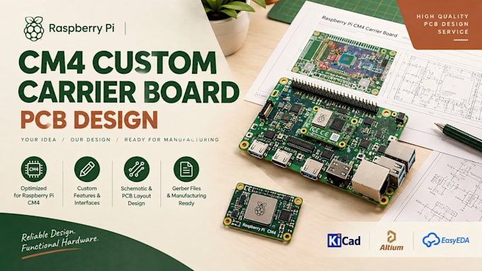 design raspberry pi cm4 compute module carrier board pcb