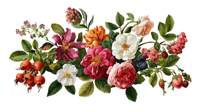 design custom botanical flower and plant illustrations
