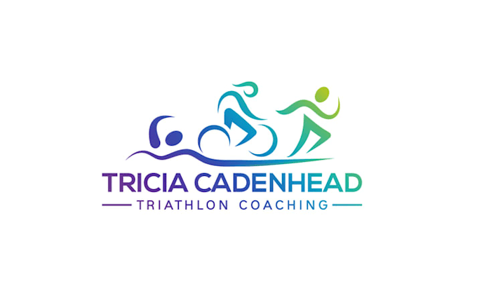 design greatest powerful swim bike run logo